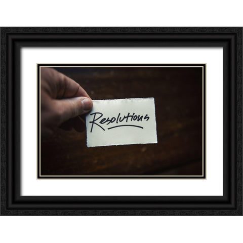 Resolutions Black Ornate Wood Framed Art Print with Double Matting by Mossholder, Tim
