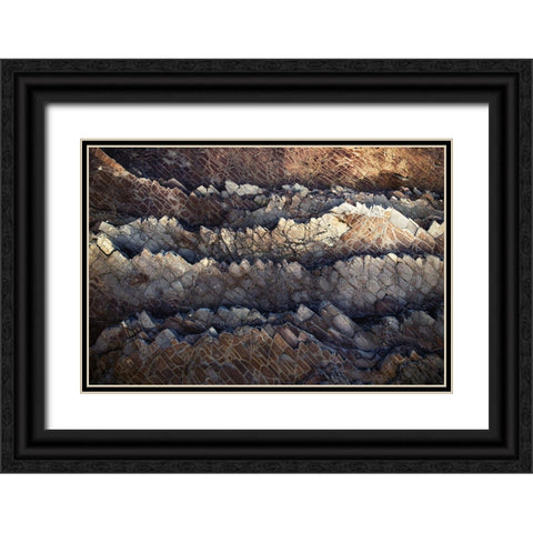 Rock Formations Black Ornate Wood Framed Art Print with Double Matting by Mossholder, Tim