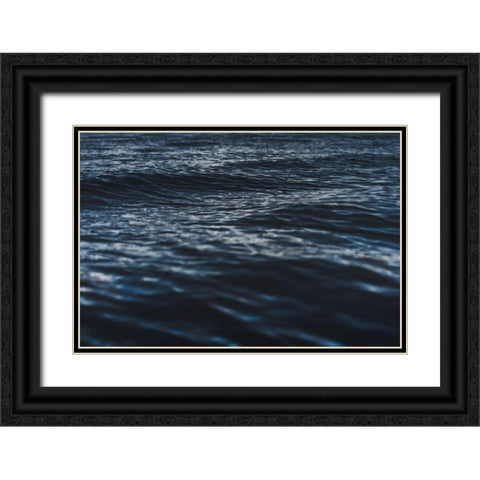Water Textures Black Ornate Wood Framed Art Print with Double Matting by Mossholder, Tim