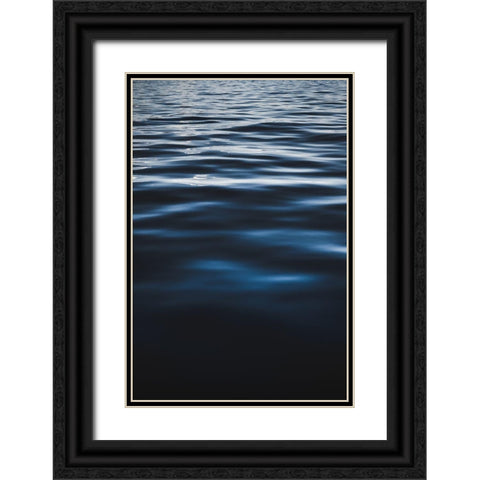 Water Textures Black Ornate Wood Framed Art Print with Double Matting by Mossholder, Tim
