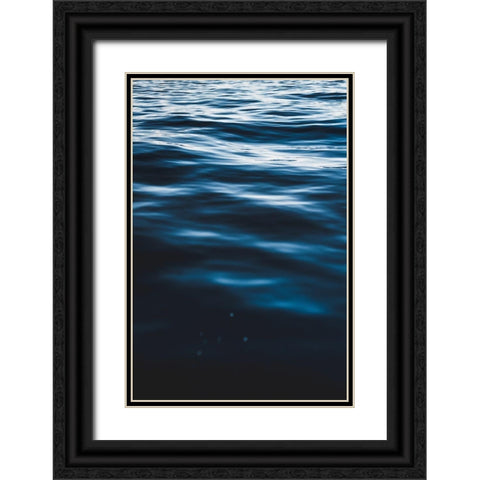 Water Textures Black Ornate Wood Framed Art Print with Double Matting by Mossholder, Tim