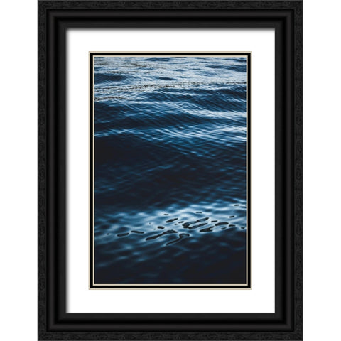 Water Textures Black Ornate Wood Framed Art Print with Double Matting by Mossholder, Tim