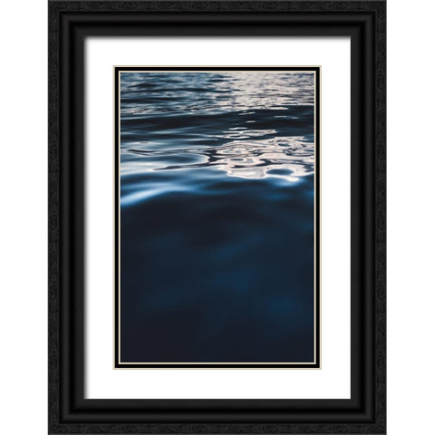 Water Textures Black Ornate Wood Framed Art Print with Double Matting by Mossholder, Tim