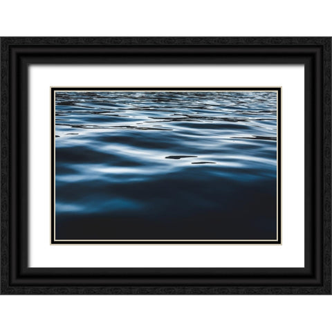 Water Textures Black Ornate Wood Framed Art Print with Double Matting by Mossholder, Tim