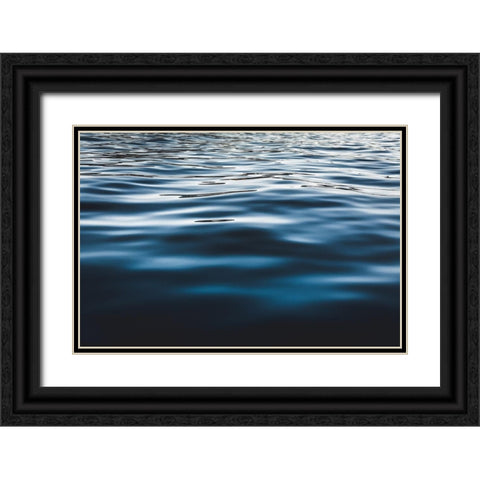 Water Textures Black Ornate Wood Framed Art Print with Double Matting by Mossholder, Tim
