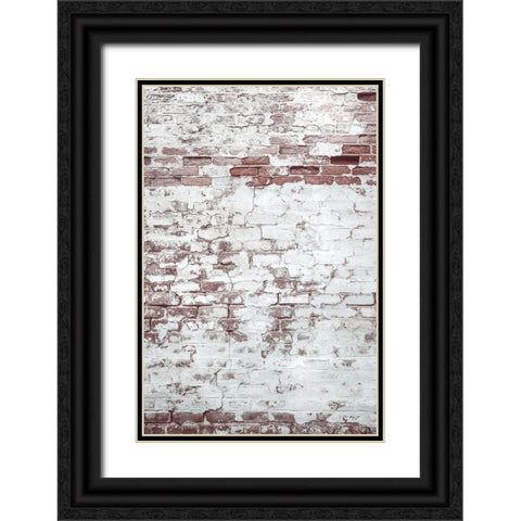 Light Brick Wall Black Ornate Wood Framed Art Print with Double Matting by Mossholder, Tim