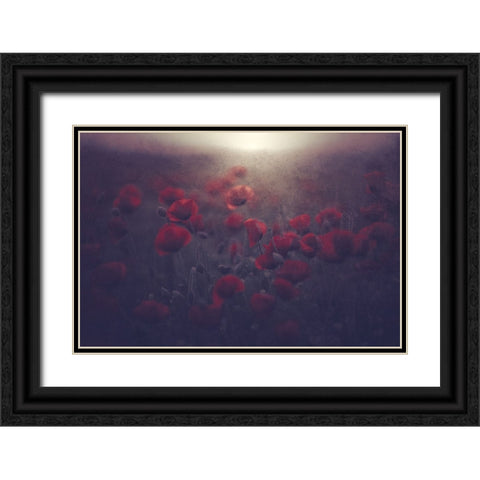 Flowers for Womens Day Black Ornate Wood Framed Art Print with Double Matting by Kazamil, Farid