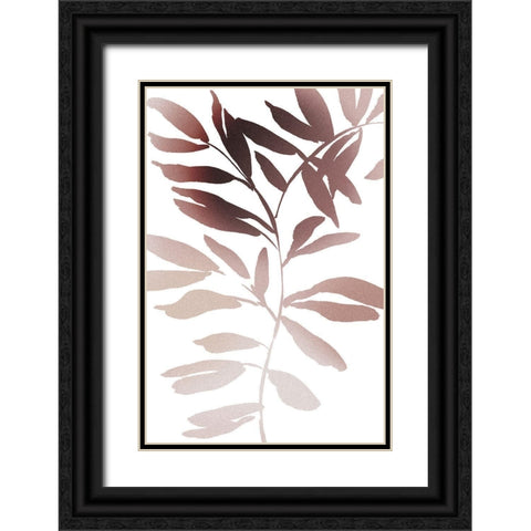 Lovely Leaves Black Ornate Wood Framed Art Print with Double Matting by Sawall, Anastasia