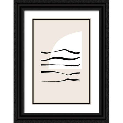 Sunset and Waves Black Ornate Wood Framed Art Print with Double Matting by Sawall, Anastasia