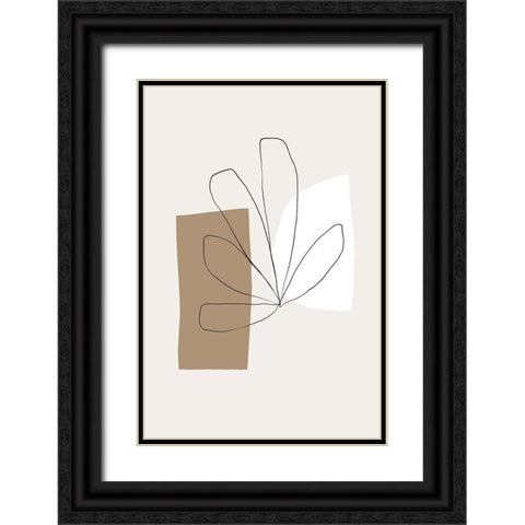 Flower and Shapes Black Ornate Wood Framed Art Print with Double Matting by Sawall, Anastasia