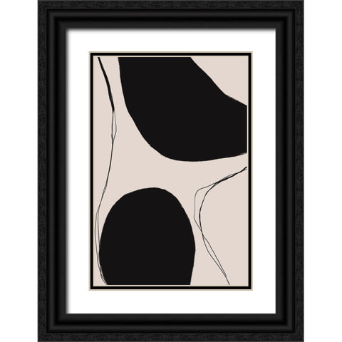 Keep your Balance Black Ornate Wood Framed Art Print with Double Matting by Sawall, Anastasia