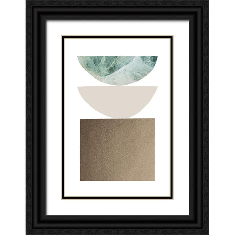 Textured Shapes Black Ornate Wood Framed Art Print with Double Matting by Sawall, Anastasia