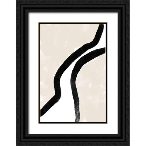 Abstracto Bordered Black Ornate Wood Framed Art Print with Double Matting by Sawall, Anastasia