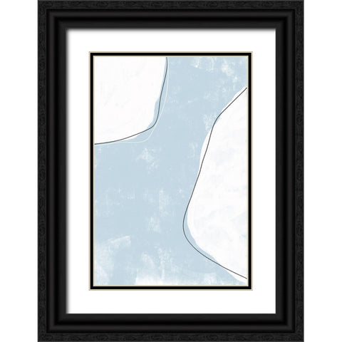 Abstracto Outlined Black Ornate Wood Framed Art Print with Double Matting by Sawall, Anastasia