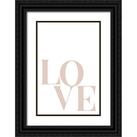 Love Beige Black Ornate Wood Framed Art Print with Double Matting by Sawall, Anastasia