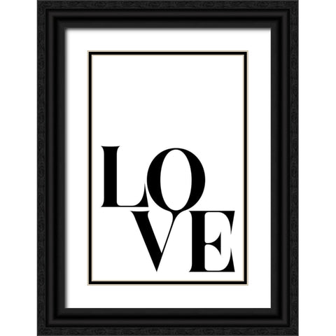 Love Black Black Ornate Wood Framed Art Print with Double Matting by Sawall, Anastasia