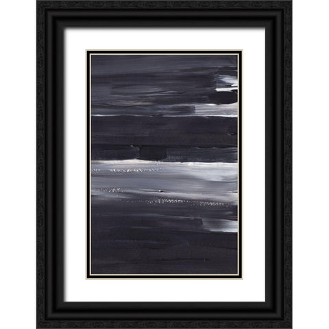Shades of Blue Black Ornate Wood Framed Art Print with Double Matting by Sawall, Anastasia