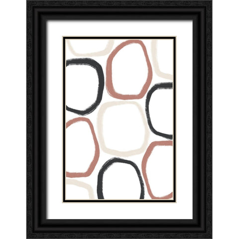 Three Stones - All Over Black Ornate Wood Framed Art Print with Double Matting by Sawall, Anastasia