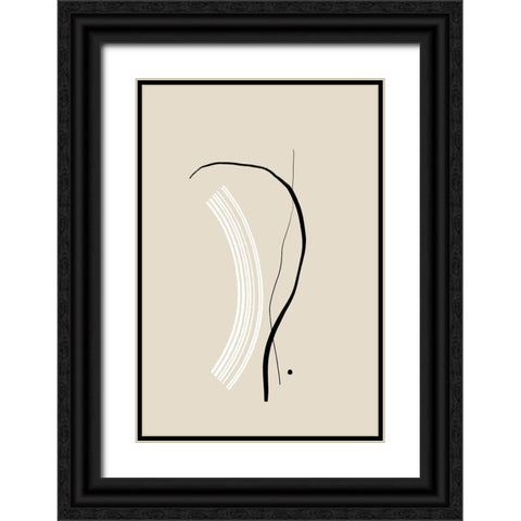 Composition of Lines - The First Black Ornate Wood Framed Art Print with Double Matting by Sawall, Anastasia