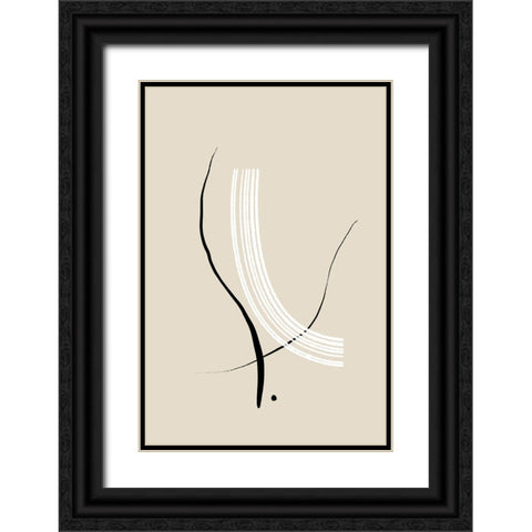 Composition of Lines - The Third Black Ornate Wood Framed Art Print with Double Matting by Sawall, Anastasia