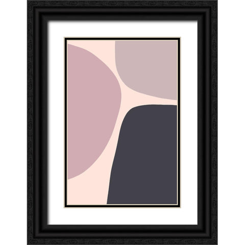 Mauve Trio Black Ornate Wood Framed Art Print with Double Matting by Sawall, Anastasia