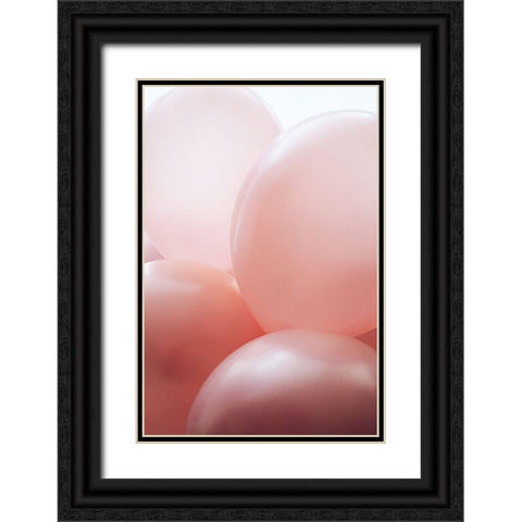 Rosy Balloons Black Ornate Wood Framed Art Print with Double Matting by Sawall, Anastasia