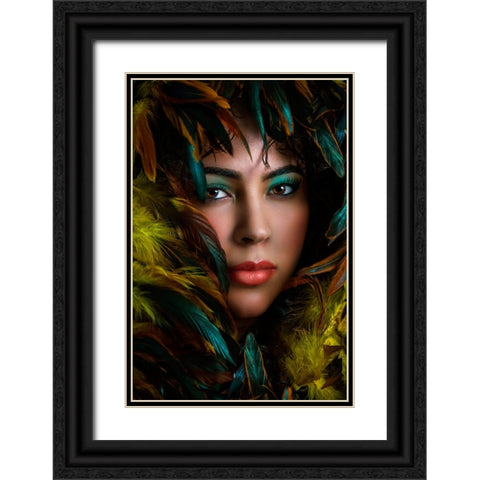 Untitled Black Ornate Wood Framed Art Print with Double Matting by Pandya, Hardik
