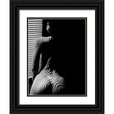 1 P.M. Black Ornate Wood Framed Art Print with Double Matting by Chai Telan, Thanakorn