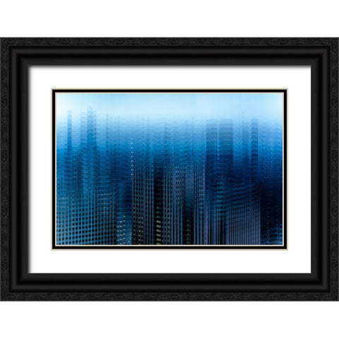 tokyo layers Black Ornate Wood Framed Art Print with Double Matting by Makoto, Sasaki