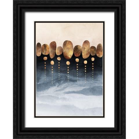 Natural Abstraction Black Ornate Wood Framed Art Print with Double Matting by Fredriksson, Elisabeth