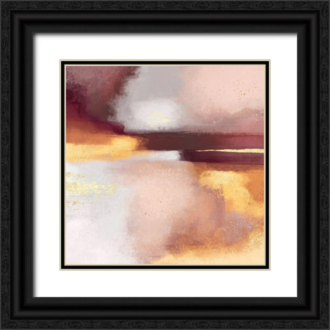 Burgundy Sunset Black Ornate Wood Framed Art Print with Double Matting by Fredriksson, Elisabeth
