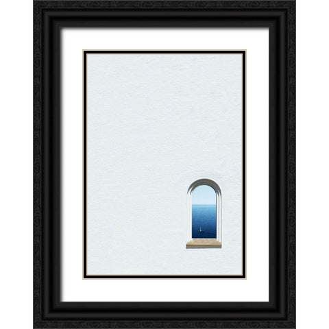 Ocean view white Black Ornate Wood Framed Art Print with Double Matting by Cederberg, Marcus