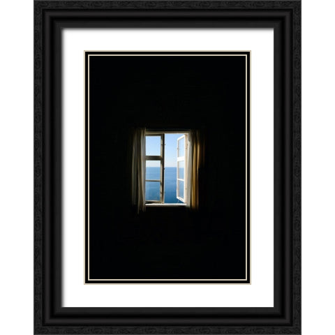 Ocean view black Black Ornate Wood Framed Art Print with Double Matting by Cederberg, Marcus