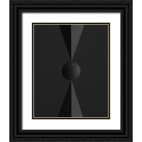 object Black Ornate Wood Framed Art Print with Double Matting by Miyake, Shiro