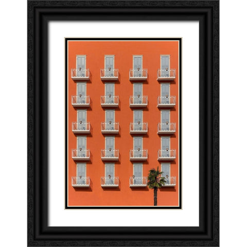 The hotel Black Ornate Wood Framed Art Print with Double Matting by Cederberg, Marcus