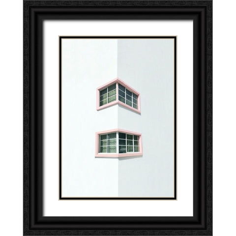 Pink corner Black Ornate Wood Framed Art Print with Double Matting by Cederberg, Marcus