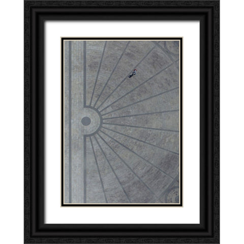 Tourist on the ground Black Ornate Wood Framed Art Print with Double Matting by Cederberg, Marcus