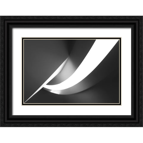 Curves Black Ornate Wood Framed Art Print with Double Matting by van Son, Greetje