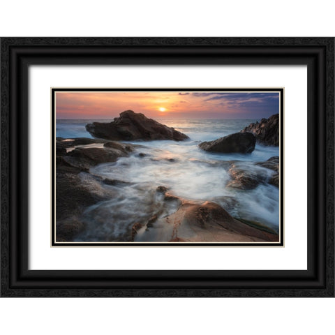 Primordial existence Black Ornate Wood Framed Art Print with Double Matting by Maestosi, Andrea