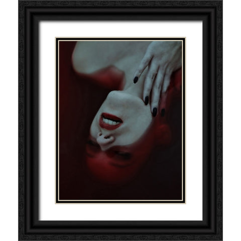 Red Dream Black Ornate Wood Framed Art Print with Double Matting by Hasanian, Yasin