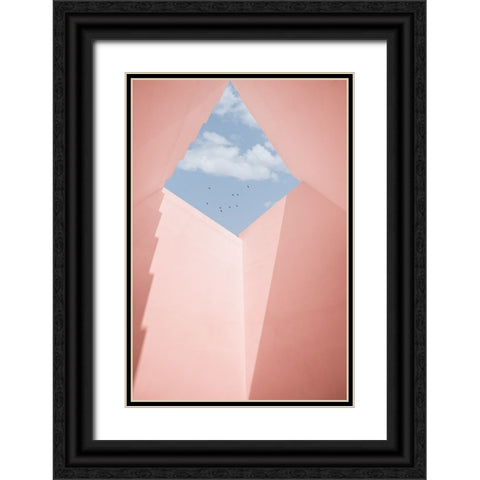 Build View Black Ornate Wood Framed Art Print with Double Matting by Guan, Xiaopeng