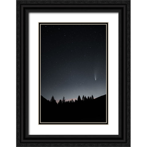 Comet Neowise Black Ornate Wood Framed Art Print with Double Matting by Ficel, Michal