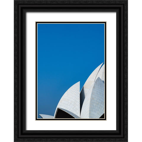 Lotus temple the balance Black Ornate Wood Framed Art Print with Double Matting by Chawla, Shobhit