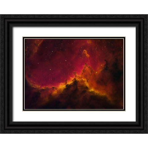 A Mountain In The Heart Black Ornate Wood Framed Art Print with Double Matting by Fong, Ken