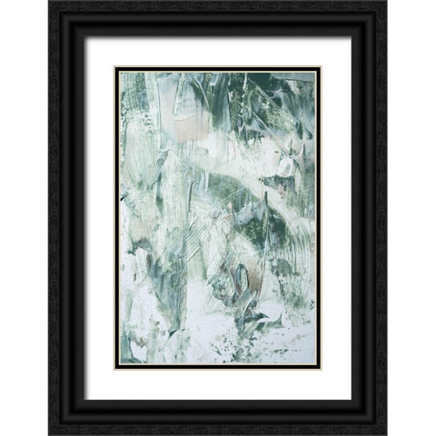 Green Acryl Black Ornate Wood Framed Art Print with Double Matting by Sawall, Anastasia