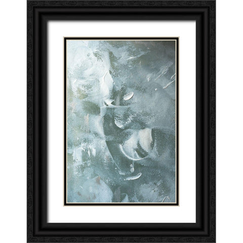 Green and White Acrylic No 2 Black Ornate Wood Framed Art Print with Double Matting by Sawall, Anastasia