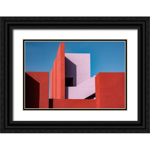 Muralla Roja #47 Black Ornate Wood Framed Art Print with Double Matting by Wride, Linda