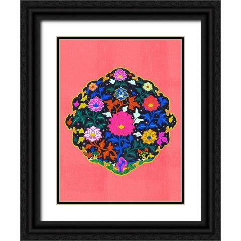 Grandma Black Ornate Wood Framed Art Print with Double Matting by Jotadejai