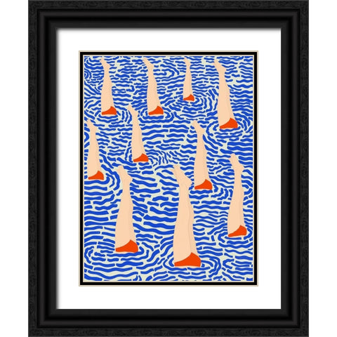 BaApistas Black Ornate Wood Framed Art Print with Double Matting by Jotadejai