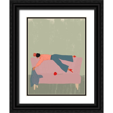 RocAso Black Ornate Wood Framed Art Print with Double Matting by Jotadejai
